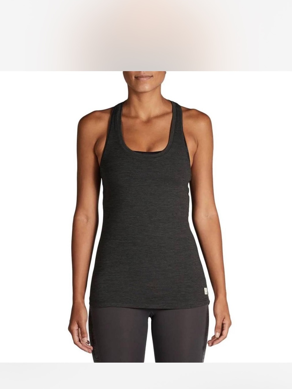 Vuori Dark Charcoal Racerback Tank